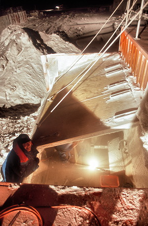 [MelterCleanup.jpg]
Doing maintenance in the empty melter.