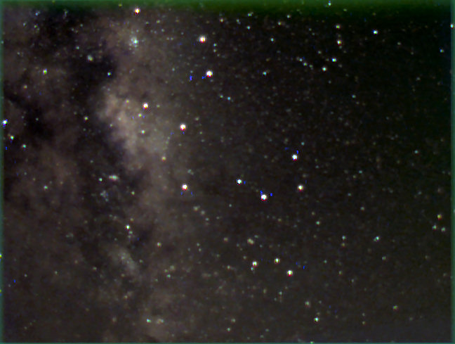 [MilkyWay.jpg]
The Milky Way seen from Dome C, my very first image (so please be indulgent!) with the Meade DSI mounted on an 8mm Sigma lens. Stacking of about 15 images with 15s exposure each.