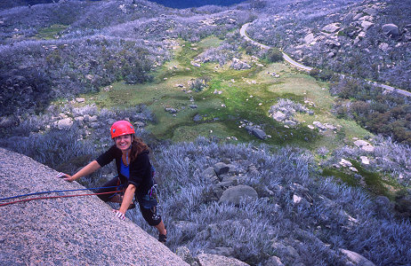 [CathedralSummitSlab.jpg]
Slab to reach to summit of the Cathedral, via either Maharajah or Sultan.