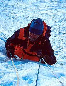 [ParisSerac.jpg]
Paris climbing up the serac (Photo Enrico Bernieri)