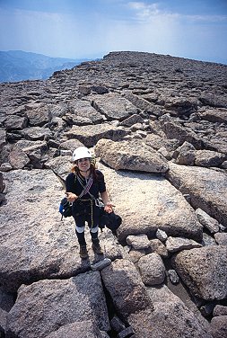 [LongsSummitBloodyNose.jpg]
Alone on the summit of Longs Peak (with a nosebleed)