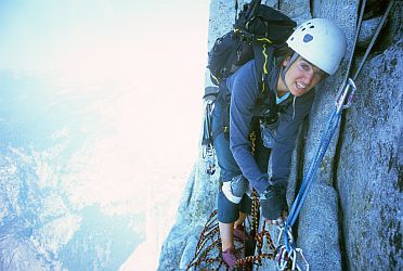 [HalfDomeJennyTired.jpg]
A tired Jennifer on the upper part of the route, just before we hit the sun.