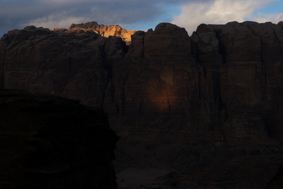 [20111115_063313_WadiRumSunrise.jpg]
A cloudy sunrise on the summit of Jebel Rum. It actually rained a bit during the night and we had to scramble to shelter all the climbing gear we usually left strewn around the tent.