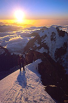 [CookSummitSunset.jpg]
Evening light on the ridge leading to the lower summit of Cook.