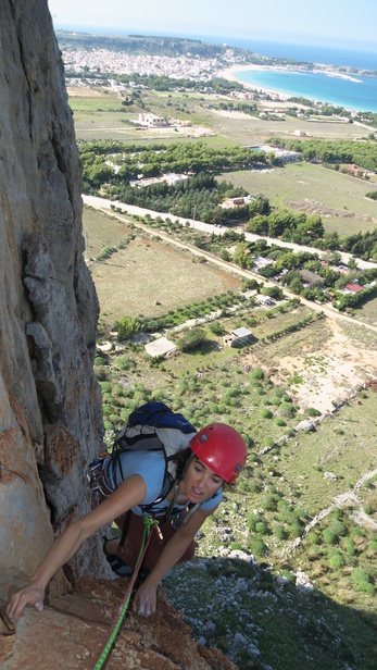 [20091008_143551_ParoleAlVento.jpg]
Jenny on Parole al Vento, an excellent and shady route up Pizzo Monaco.