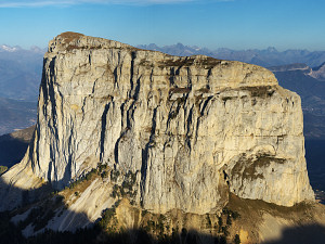 Sunset on Mt Aiguille, birthplace of climbing 5 centuries ago