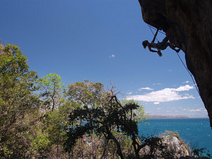 Meta on Vatorange (6c) on the island of Nosy Anjombalova