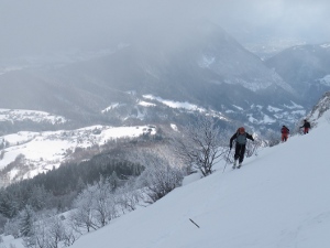 Reaching the summit of the Pinea