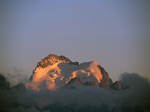 Sunset on the Barre des Écrins (4086m)