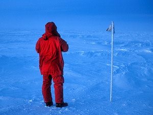 Emanuele out at night during his collecting session