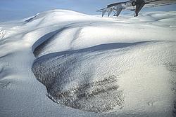 MountainsGlacier4 - Eroded mountains and glaciers while flying over the Trans-Antarctic range.