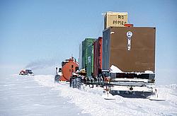 SledTrainArriving2 - Containers of equipment arriving at Dome C.