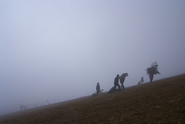 [20090804_070548_BiffaVetta.jpg]
Dawn in the cloud on the summit. Rain is not far off.