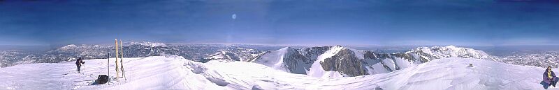 Panorama from Monte Vettore, Appennini, central Italy, 1998